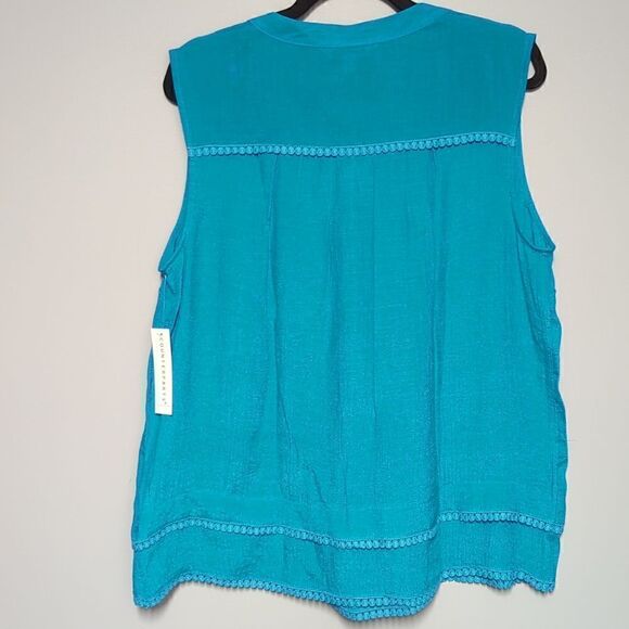 NWT Counterparts Blue Sleeveless Blouse - Picture 5 of 7